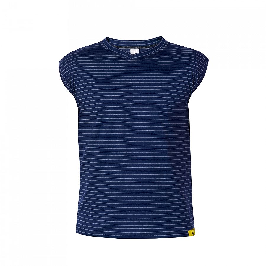 Tričko PXT Antistatic wear tm.modré bez rukávů "V" 160 g/m2, vel. M - Obrázek Tričko PXT Antistatic wear tm.modré bez rukávů "V" 160 g/m2, vel. M - Obrázek